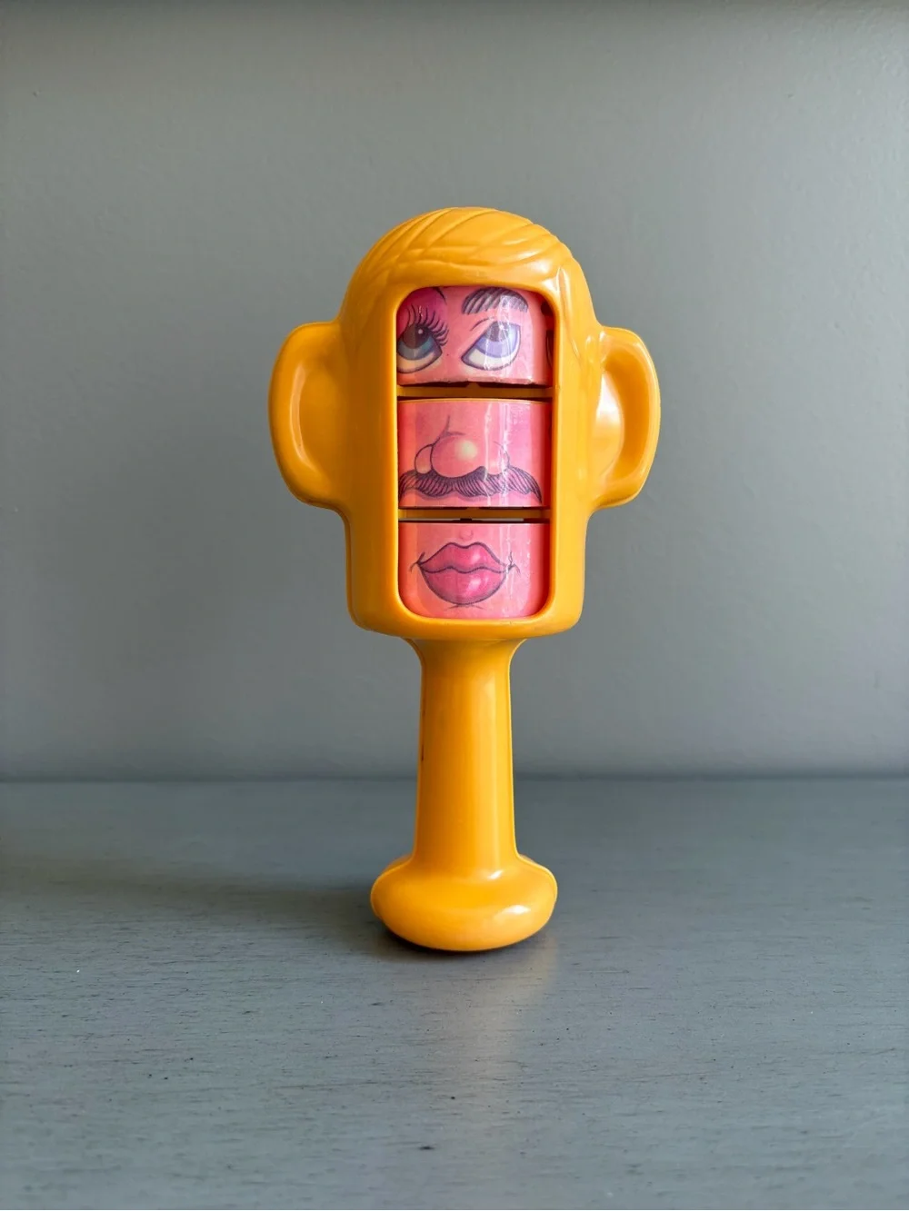 Vintage 70s 80s Creative Playthings Rotating Mix & Match Face Puzzle Toy Rattle